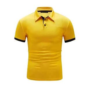Camiseta Informal de Algodón Transpirable para Hombre, Talla Grande, con Cuello Alto, Manga Corta, Estilo Urbano, Servicio OEM, Colores en Contraste - Product Image 5
