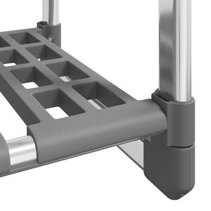 Porte-vêtements en aluminium argenté à 3 niveaux 23,2''x11,4''x75,6'' – Étagères et rails à vêtements durables et élégants - Product Image 6