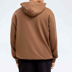 Sweat à capuche marron d'hiver personnalisé pour homme |   Pull en coton surdimensionné de qualité supérieure avec broderie 3D |   Vêtements de sport streetwear - Product Image 5