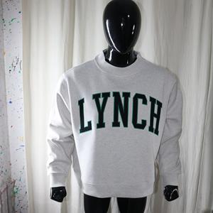 Sudadera LYNCH con cuello simulado, 450 GSM, nombre personalizado, bordado en aplique, corte holgado, 100% algodón, felpa francesa. - Product Image 1