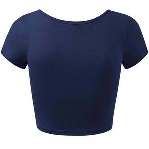 T-shirt court sur mesure pour femme – Décontracté, anti-plis, respirant, confortable, en tissu nylon/coton, anti-boulochage – Nouveauté tendance - Product Image 4
