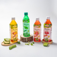 Bebida Natural de Jugo de Aloe Vera con Sabor a Mango en Botella PET de 500 ml, MOQ Bajo, Muestra Gratis, Nawon en Vietnam, Fábrica con GMP, OEM