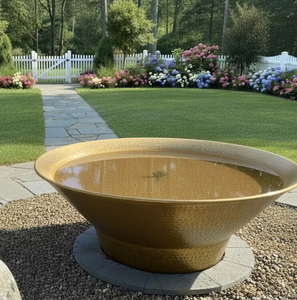 Antique Copper Laser Cut Design <b>Bird</b> Bath With Metal <b>Stand</b> Handcrafted for Garden Balcony Decorative Outdoor Use - Product Image 5