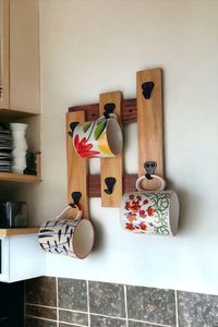 Wholesale Wooden Cup Rack Holder Coffee Mug Display <b>Stand</b> Kitchen Countertop Organizer Eco-Friendly Wooden Mug <b>Tree</b> Holder Cup - Product Image 4