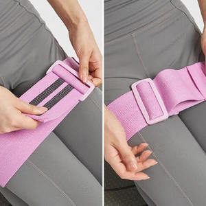 Bandes de Résistance Fines Antidérapantes en Tissu Polyester Coton Haute Élasticité, Cercle Ajustable pour Exercices de Fitness, Squats, Corps et Jambes, OEM - Product Image 3