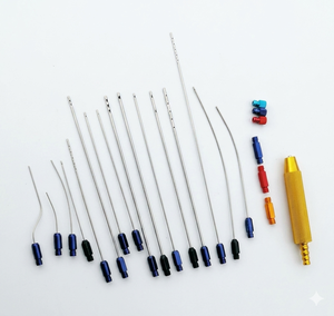Juego de 23 Piezas de Alta Calidad para Liposucción y Trasplante Corporal Completo con Mango de Transferencia de Grasa de Plástico y Acero Inoxidable - Product Image 4