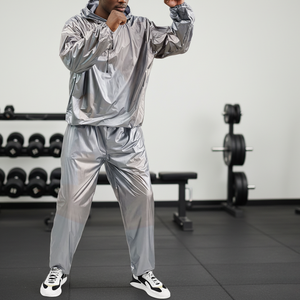 Traje de Sauna de Fibra de Poliéster Plateado, Diseño Moderno 2026, Corte Holgado, Personalizado, Alta Calidad, Ligero, para Fitness y Pérdida de Peso - Product Image 5