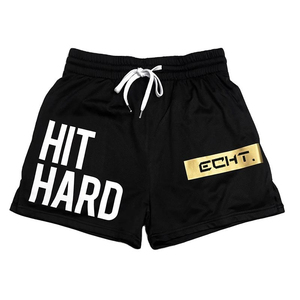 Shorts d'entraînement en maille pour hommes, en polyester et élasthanne de haute qualité, avec logo personnalisé sublimé, motif graphique, pour la course, le combat et la gym, avec cordon de serrage - Product Image 1