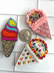 Beaded Embroidery Seed Beads Bag Charms Handmade Eco-Friendly Lightweight Durable Alphabet Pattern - Product Image 3
