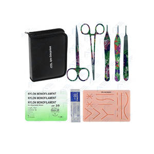 El Kit de práctica de disección de sutura para estudiantes de medicina incluye 5 uds. Juego de disección de sutura de acero inoxidable, Kit de sutura, instrumento médico - Product Image 1