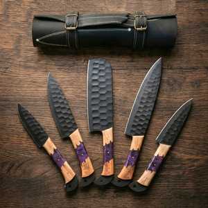 Handmade Premium Stainless Steel Chef <b>Knife</b> Set with wood Handle Design for Home <b>Kitchen</b> Cooking Food Preparation Chef <b>Knife</b> Set - Product Image 1