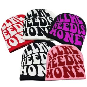 We Need Is Money <b>Beanie</b> 100% Acrylic Unisex Adult Street Style Winter Hat Adjustable Breathable <b>Waterproof</b> Geometric Pattern - Product Image 5