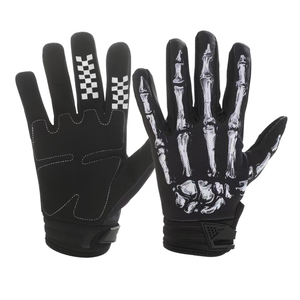 Gants de motocross en cuir pleine main respirants antidérapants avec fermeture auto-agrippante et grip personnalisé unisexe pour la course à vélo - Product Image 1