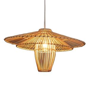 Lámpara colgante de pantalla de bambú tejida francesa tradicional de estilo de diseño moderno para decoración del hogar y hoteles turísticos en Vietnam - Product Image 1