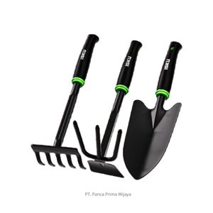 Juego de Herramientas de Jardinería Modernas de Alta Calidad ISKU, 3 Piezas, Mango de Acero al Carbono Reforzado, Pala, Azada, Rastrillo, Ergonómico, OEM - Product Image 1