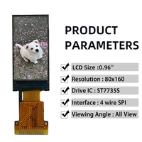 Écran LCD 0.96 pouces de petite taille 80x160 St7735s Angle de vision complet RTP CTP écran tactile panneau de Module LCD TFT