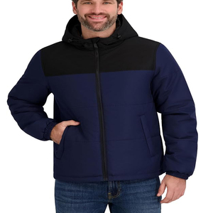 Premium Mens Lightweight Padded <b>Waterproof</b> Breathable Eco-Friendly Quick Dry Hooded PU Fabric Jacket Warm Quilted Winter Coat - Product Image 3