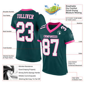 OEM Sublimation Football Jersey Custom Personalized Casual Style 100 Percent Polyester Fleece Team Name Number Printed Shirt - Product Image 5