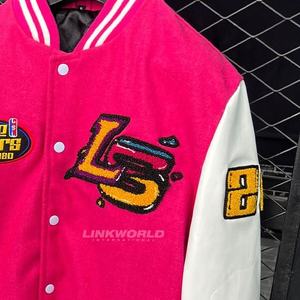 Veste en laine universitaire d'hiver pour hommes la plus vendue à col montant Logos personnalisés broderie fini chauffé coupe-vent - Product Image 5