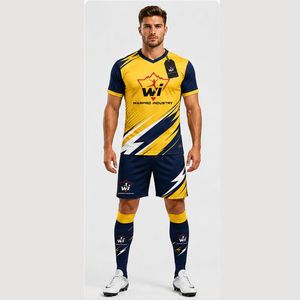 Uniforme de Fútbol Personalizado, Jersey y Pantalones Cortos de Fútbol Diseñados con Tela Elástica Resistente para Máximo Confort en Equipo - Product Image 1
