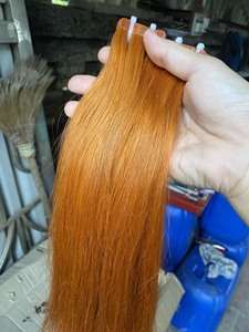 Cabello 100% humano Remy sin procesar, la mejor calidad, Europeo, ruso, liso, naranja, cinta de Color de cobre, extensión Ins - Product Image 5
