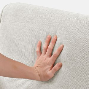 Divano Moderno a Due Posti in Ciniglia Beige per Soggiorno, con Molle Insacchettate e Gambe in Legno Massello - Product Image 5