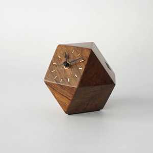 Modern Wooden Square <b>Desk</b> <b>Clock</b> Dark Face Light Frame Minimalist Tabletop Timepiece Stylish Bedroom Office Home Accessory - Product Image 6