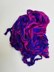 Hand Dyed Sari Silk Ribbon Fiber <b>Yarn</b> for Crochet Weaving Macrame Jewelry Making and Craft Supplies - Product Image 1