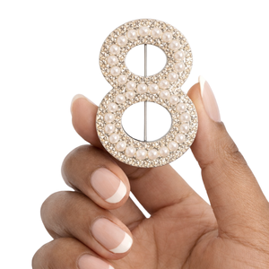 Broche con Número 7 de Perlas, Elegante Broche con Número de Perlas y Diamantes de Imitación para Mujer, Joyería de Moda, Accesorio de Regalo - Product Image 2