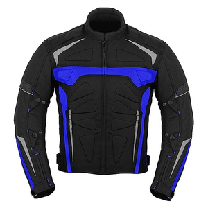 Chaqueta de Motocicleta Negra y Azul para Hombre, Resistente al Viento, Equipo de Protección para Motociclistas - Product Image 1