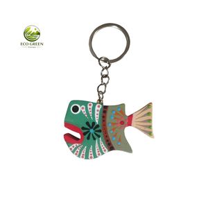 Arte Decorativo de Pared con Forma de Pez, Tallado a Mano y Pintado, Ecológico, Rústico y Colorido, con Diseño de Caballito de Mar, Adorno para el Hogar - Product Image 1