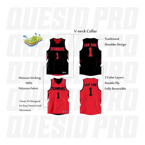 Maillot de basket-ball d'équipe, vêtements de sport, sublimation, logo OEM, numéro brodé, maillot personnalisé pour hommes, fournisseur direct d'usine de vêtements de sport - Product Image 2