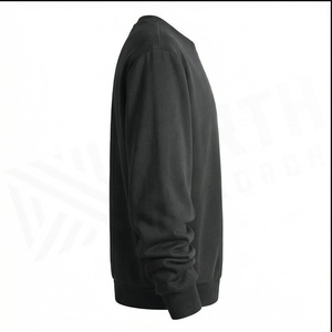 Sweat-shirt à col rond noir pour homme North Approach, coupe classique, tricoté, couleur unie, décontracté, pour l'automne - Product Image 3