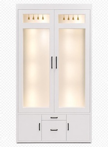 Buy Modern White <b>Temple</b> With Doors for <b>Home</b> Wooden <b>Temple</b> With Om Design Modern Design Mandir With Storage At Wholesale Prices - Product Image 2