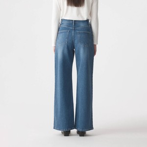 Jeans de Mezclilla Ecológicos al por Mayor para Mujer, Otoño-Invierno, 100% Algodón, Forro Polar, Corte Acampanado, Pierna Ancha, Vintage, Bordados, Cintura Alta - Product Image 2