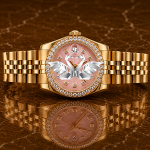 High End Rose Gold Diamond Bracelet Watch Men Full Iced Out <b>Wristwatch</b> - Product Image 1