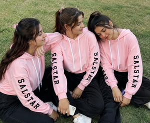 Sudadera con Capucha Corta para Mujer, con Logotipo Personalizado, Sudadera Rosa Extra Grande, Ropa Casual Urbana, Fabricante de Sudaderas con Capucha - Product Image 5