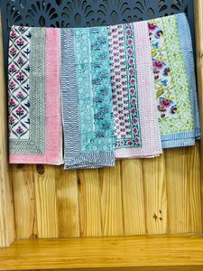 Hand Block Print Cotton <b>Sarong</b> Boho Beach Cover-Up Lightweight Hand Block Printed Beach Cover Up Sustainable Boho Resort Outfit - Product Image 2