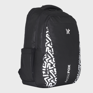Arctic Fox Black <b>Laptop</b> <b>Backpack</b> with USB Port Large Capacity Geometric Pattern - Product Image 4