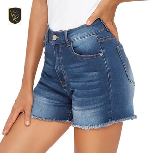 Women's High Waist Eco-Friendly <b>Denim</b> Shorts Premium Quality <b>Material</b> Customizable Color & Logo Sporty Summer High-quality - Product Image 5