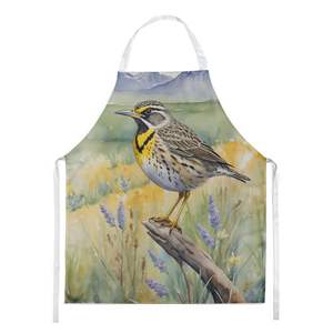 Wyoming Western Meadowlark Unisex grande Multicolor adulto delantal para cocina hornear manualidades jardinería para hombres y mujeres - Product Image 1