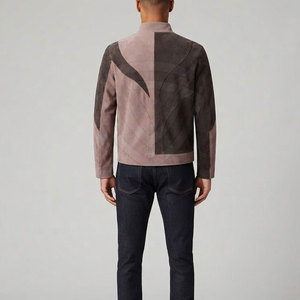 Luxury <b>Suede</b> <b>Leather</b> <b>Jacket</b> With Premium Soft Texture Clean Modern Comfortable Fit For Men Fashion And Seasonal Wear - Product Image 4