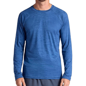Camiseta Casual de Manga Larga para Hombre, Cuello Redondo, Poliéster y Elastano, 200g, Estilo Moderno para Verano, Secado Rápido y Transpirable - Product Image 3