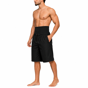 Shorts de sport pour homme avec logo personnalisé, taille haute, ceinture élastique, shorts de course et d'entraînement, séchage rapide, polyester, shorts athlétiques - Product Image 4