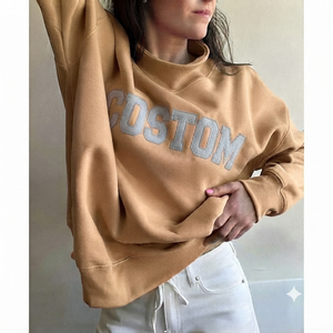 เสื้อสเวตเชิ้ตคอเต่าทรงโอเวอร์ไซส์สำหรับผู้หญิง ผ้าฝ้ายฟลีซเนื้อหนานุ่ม พรีเมียม เหมาะสำหรับใส่ลำลองทุกวัน สไตล์สตรีทแวร์ - Product Image 1