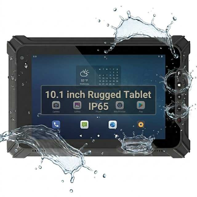 ODM/OEM Industrial 10.1Inch Hot Sale Rugged Android Tablet Ip65 Outdoor NFC,4G,GPS, Vehicle Mount Tablet 2D Barcode Zebra RJ45