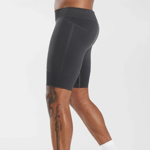 Men's Quick Dry Sport Shorts With Drawstring <b>Mid</b> Waist 2 In 1 Compression Inner <b>Layer</b> Short Men's Compression Short with Pocket - Product Image 3