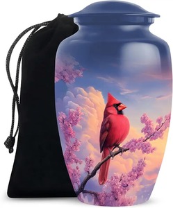 Urna Roja con Forma de Cardenal para Cenizas de Mujeres, Urnas de Cremación para Cenizas de Adultos, Urna Roja con Forma de Pájaro Cardenal para Hombres y Mujeres Adultos - Product Image 1