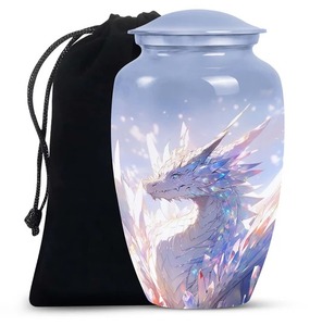 Urna Funeraria Clásica Azul Real para Cenizas Humanas de Adultos, Urna Decorativa Grande de Aluminio con Bolsa Gratis - Product Image 5