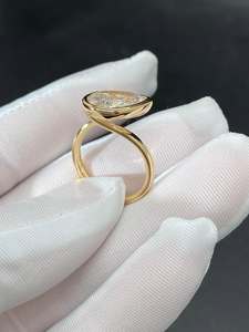 Anillo de Boda de Lujo 2026, Elegante, con Diamante Moissanite GIA, Chapado en Oro, Plata de Ley S925, Chapado en Oro de 18K - Product Image 4
